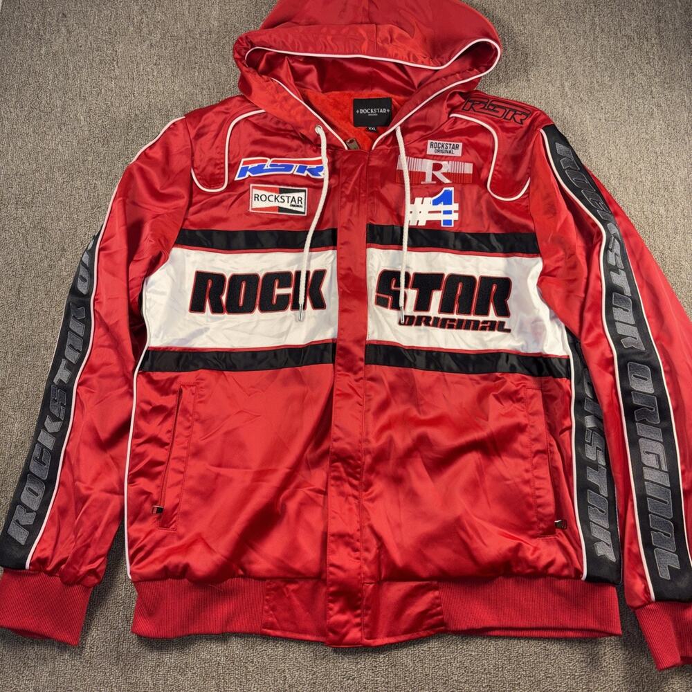 Rockstar Original Richie Tracksuit Jacket 2XL Excellent Racing Style Red Black